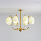 Ceramic Ribbed Chandelier