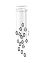 Ceramic Ribbed Pendant Light
