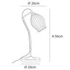 Ceramic Ribbed Table Lamp