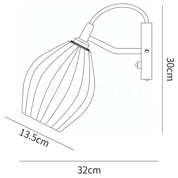Ceramic Ribbed Wall light