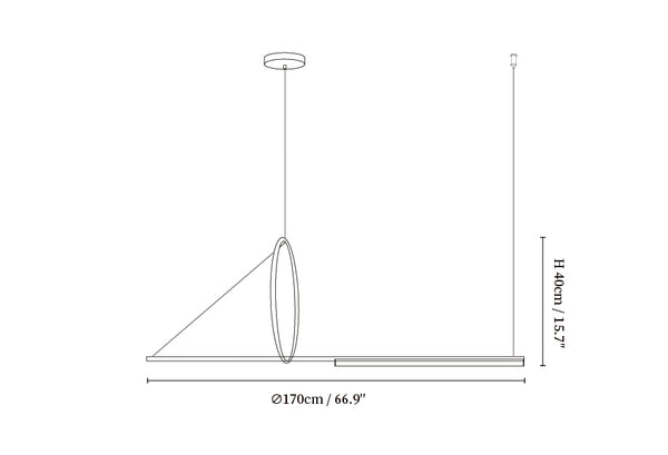 Cercle Trait Pendant Light