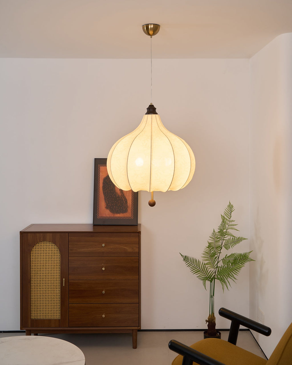 Chestnut Fabric Pendant Light