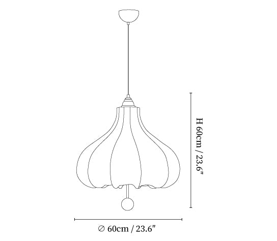 Chestnut Fabric Pendant Light
