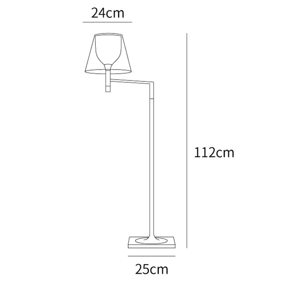Chrome Prism Bending Floor Light