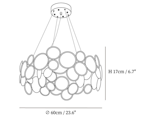Chrome Round Crystal Chandelier
