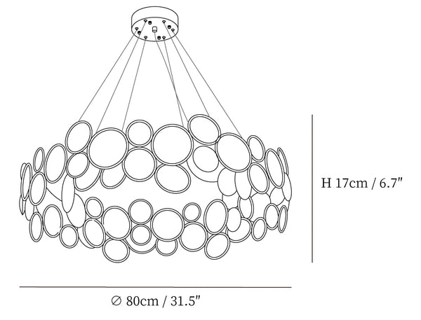 Chrome Round Crystal Chandelier