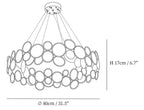 Chrome Round Crystal Chandelier