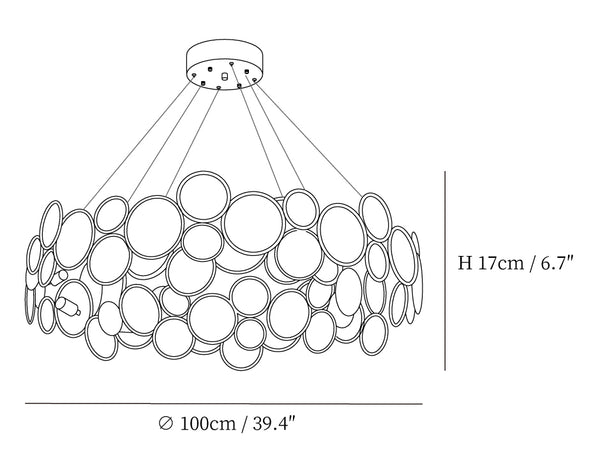 Chrome Round Crystal Chandelier