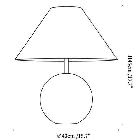 Cinabra Red Ceramic Table Lamp