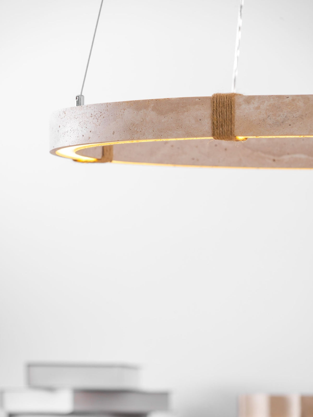 Circle Travertine Pendant Lamp