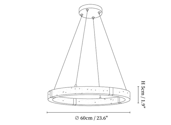 Circle Travertine Pendant Lamp