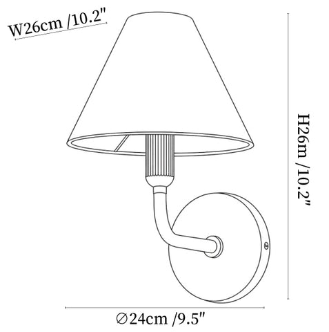 Clara Brass Wall Sconce