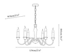 Claren Travertine Candle Chandelier