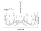 Claren Travertine Candle Chandelier