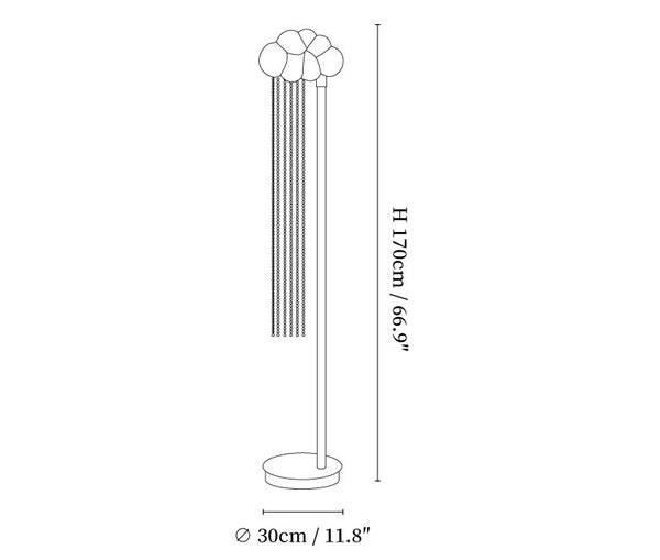 Cloud and Rain Floor Lamp