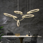 Cloud Rings Series Brass Chandelier