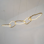 Cloud Rings Series Brass Chandelier