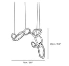 Cloud Rings Series Brass Chandelier