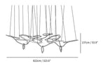 Cloud Rings Series Brass Chandelier