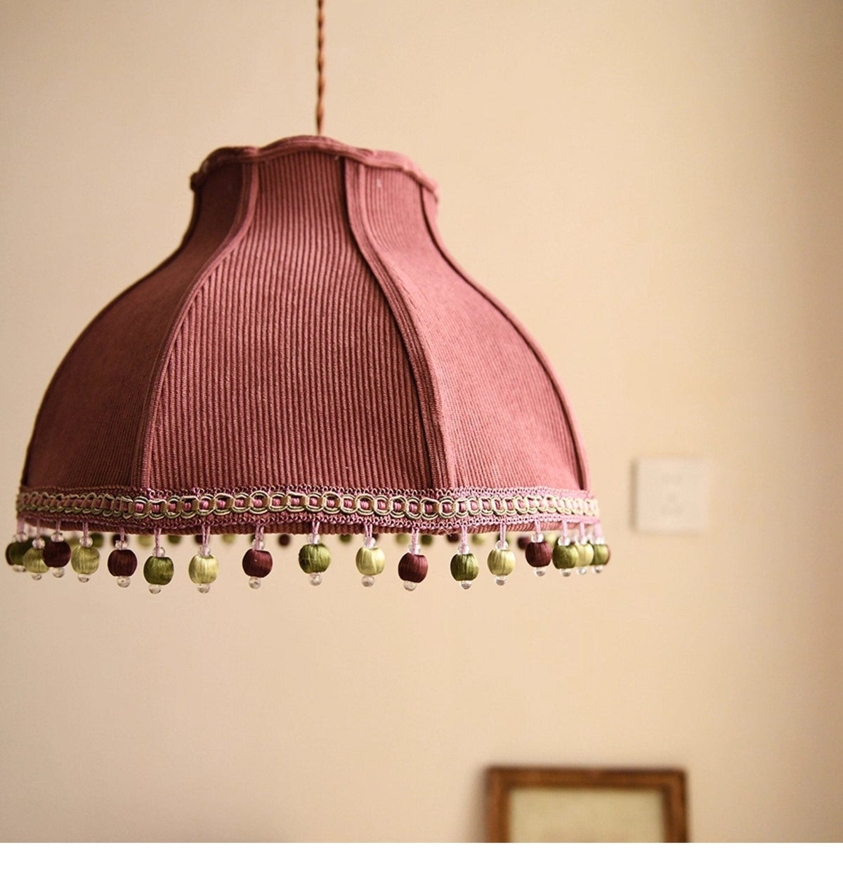 Clover Pom-Pom Trim Pendant Light
