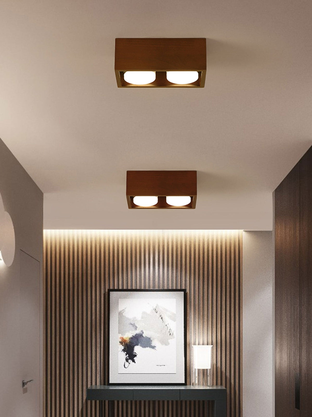 Cobra Wood Ceiling Light