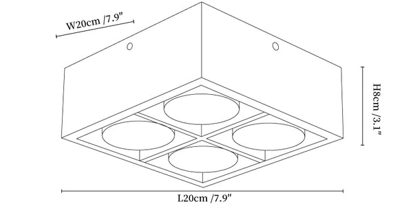 Cobra Wood Ceiling Light