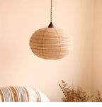 Cocoon Ribbed Sphere Pendant Light