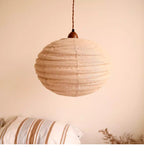 Cocoon Ribbed Sphere Pendant Light