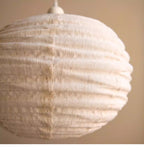 Cocoon Ribbed Sphere Pendant Light