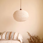 Cocoon Ribbed Sphere Pendant Light