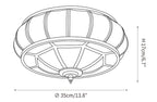 Colonial Glass Drum Ceiling Light