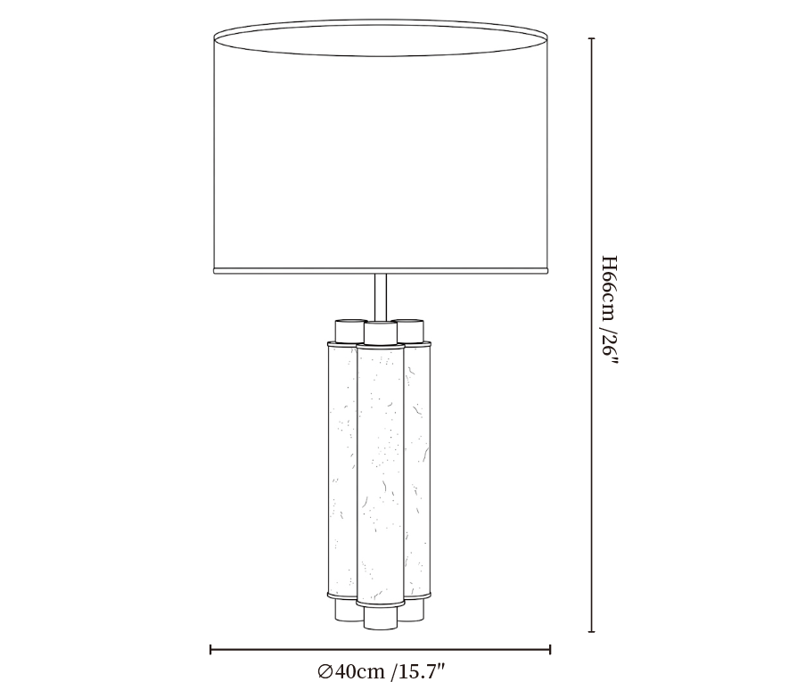Colonnade Travertine Table Lamp