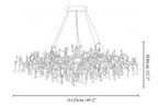 Colorful Raindrop Brass Branch Chandelier
