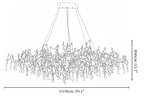 Colorful Raindrop Brass Branch Chandelier