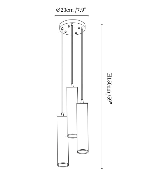 Column Alabaster Staircase Chandelier