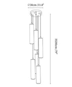 Column Alabaster Staircase Chandelier