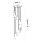 Column Alabaster Staircase Chandelier