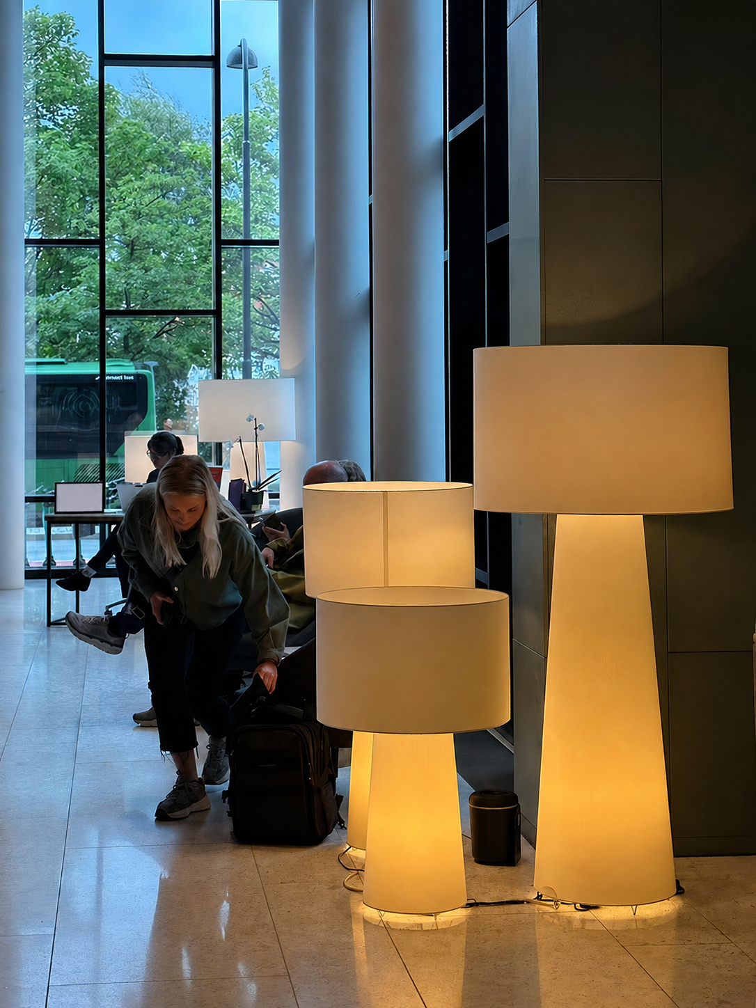 Column Fabric Floor Lamp