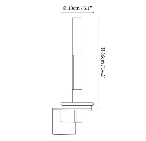 Column Torch Wall Sconce