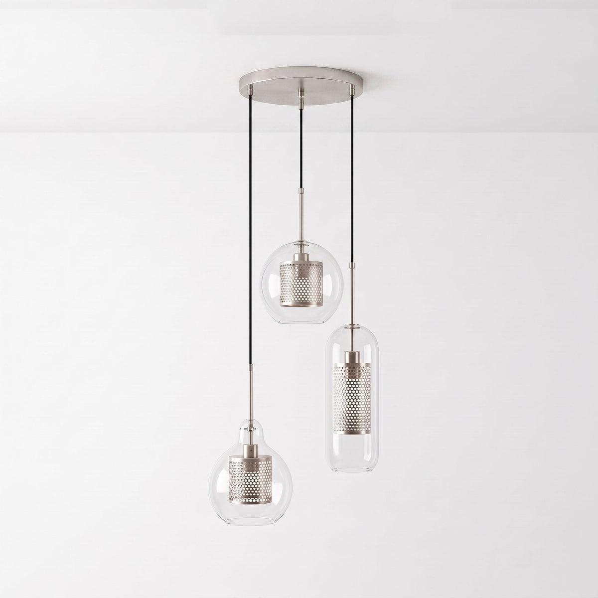 Combined Chiswick Glass Pendant Light