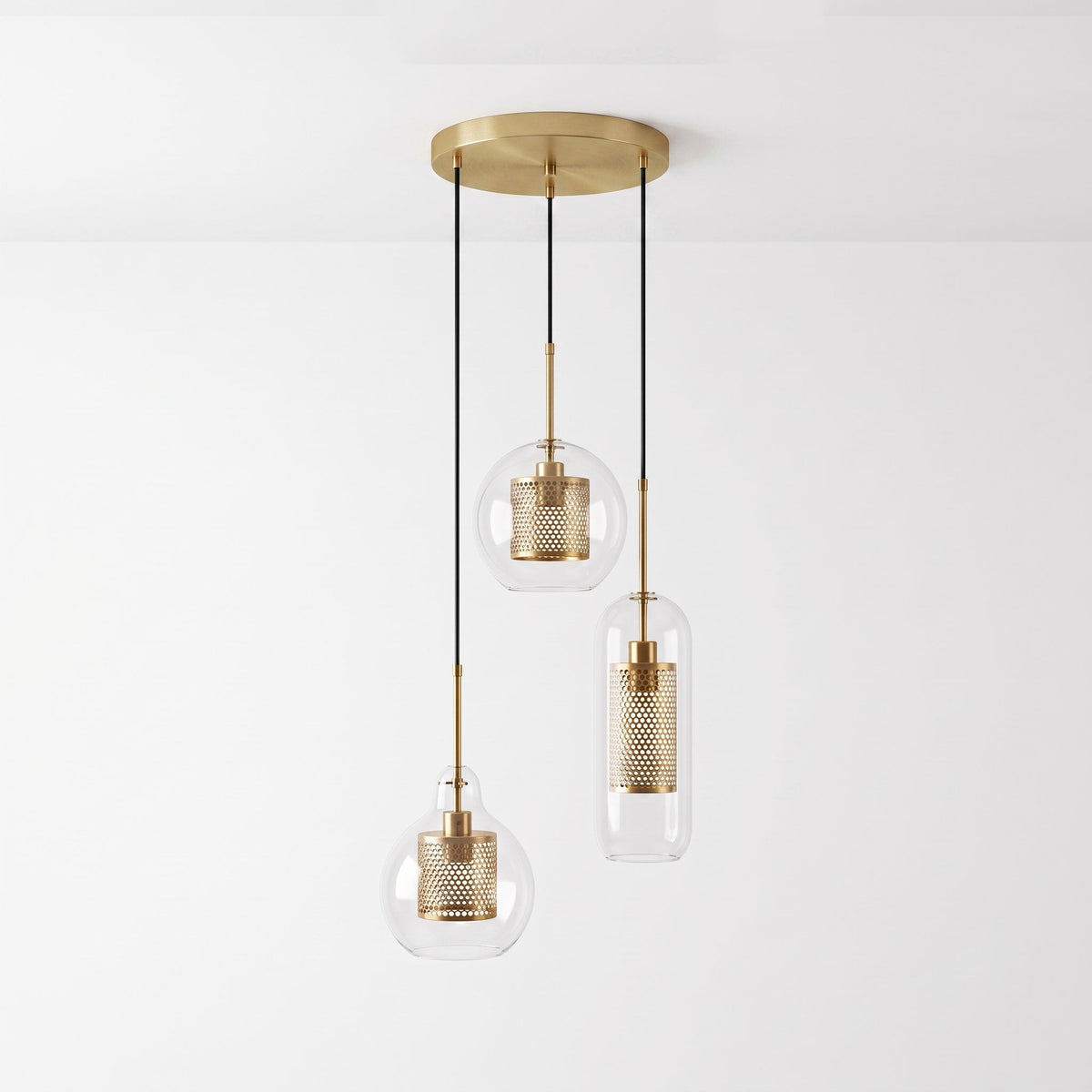 Combined Chiswick Glass Pendant Light