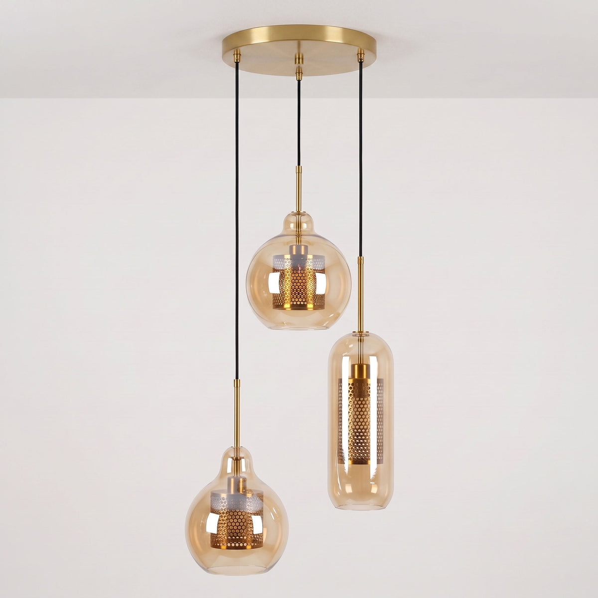 Combined Chiswick Glass Pendant Light