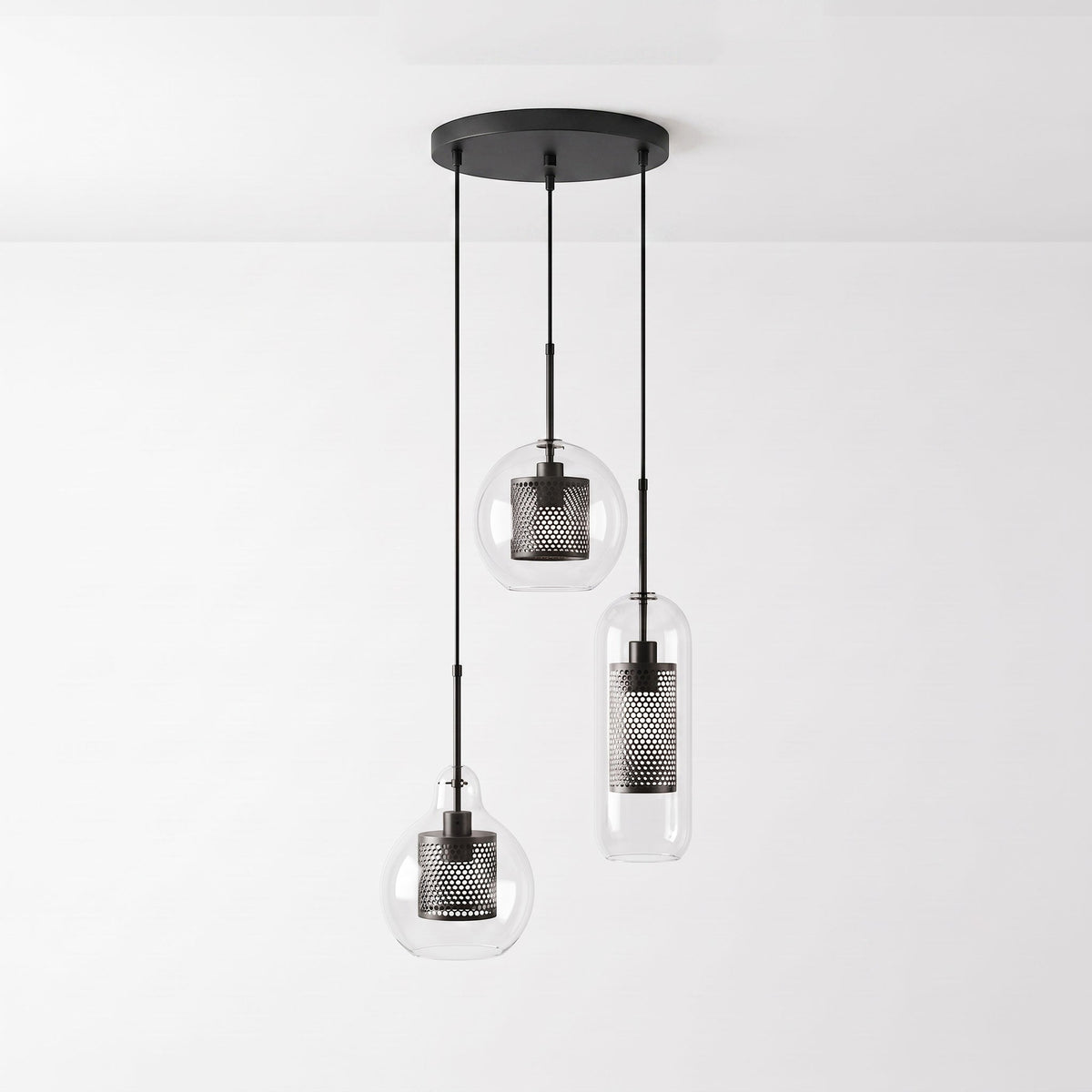 Combined Chiswick Glass Pendant Light