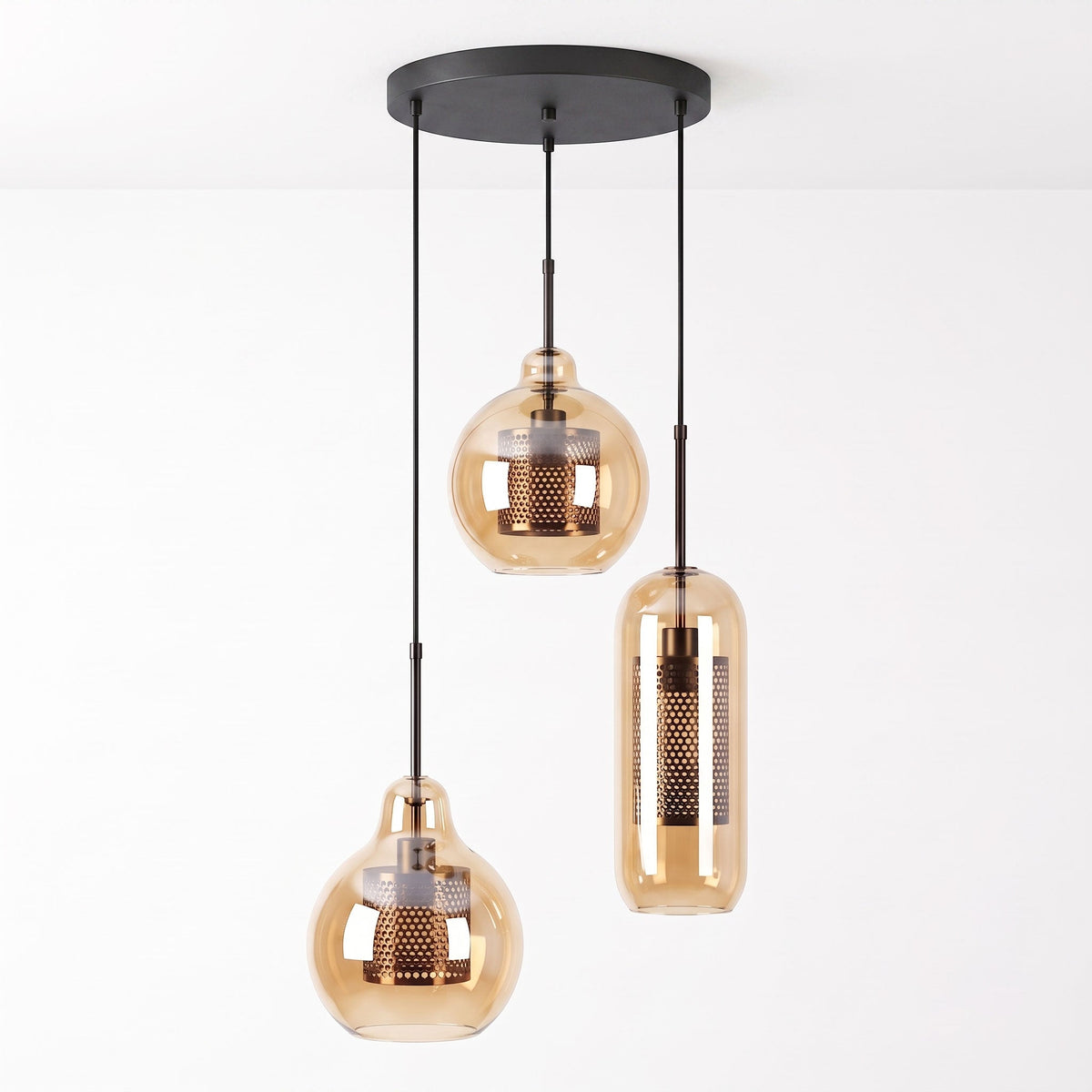 Combined Chiswick Glass Pendant Light