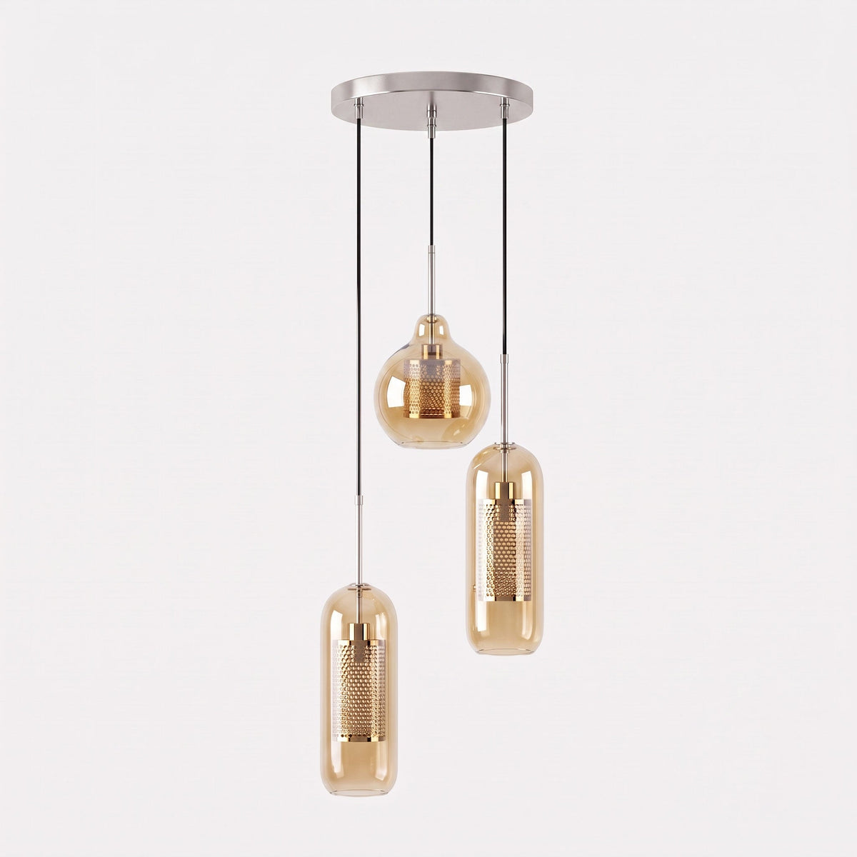 Combined Chiswick Glass Pendant Light