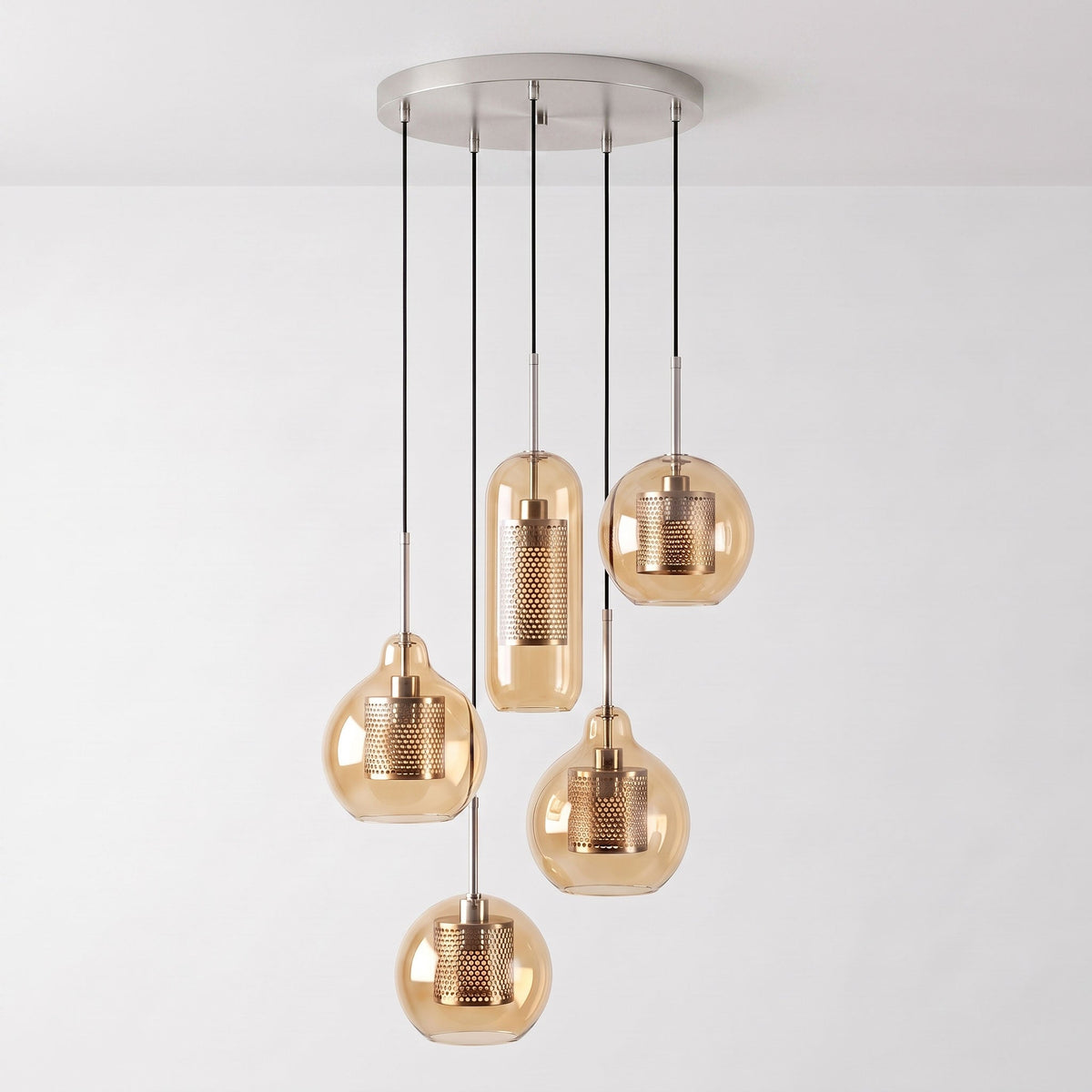 Combined Chiswick Glass Pendant Light