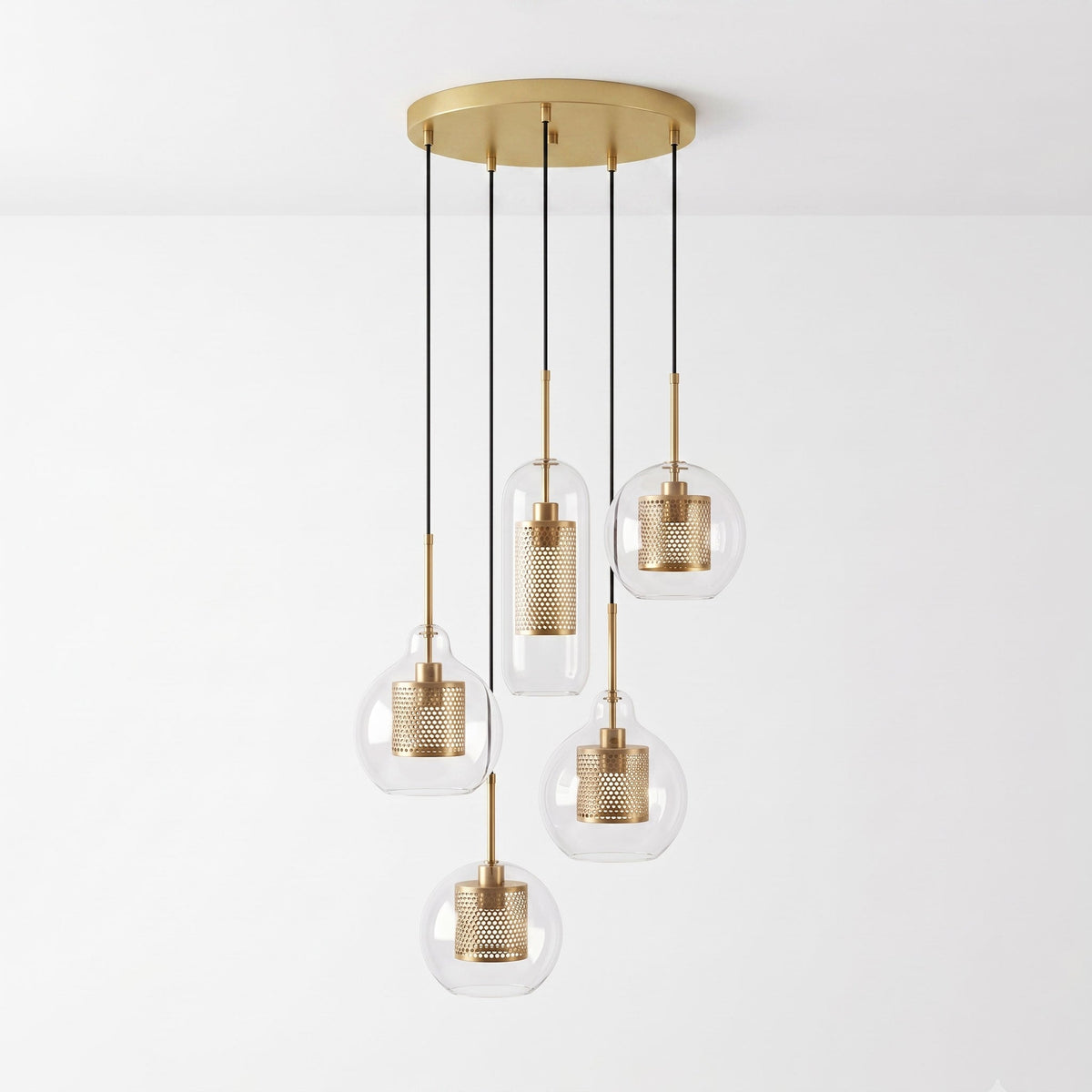 Combined Chiswick Glass Pendant Light