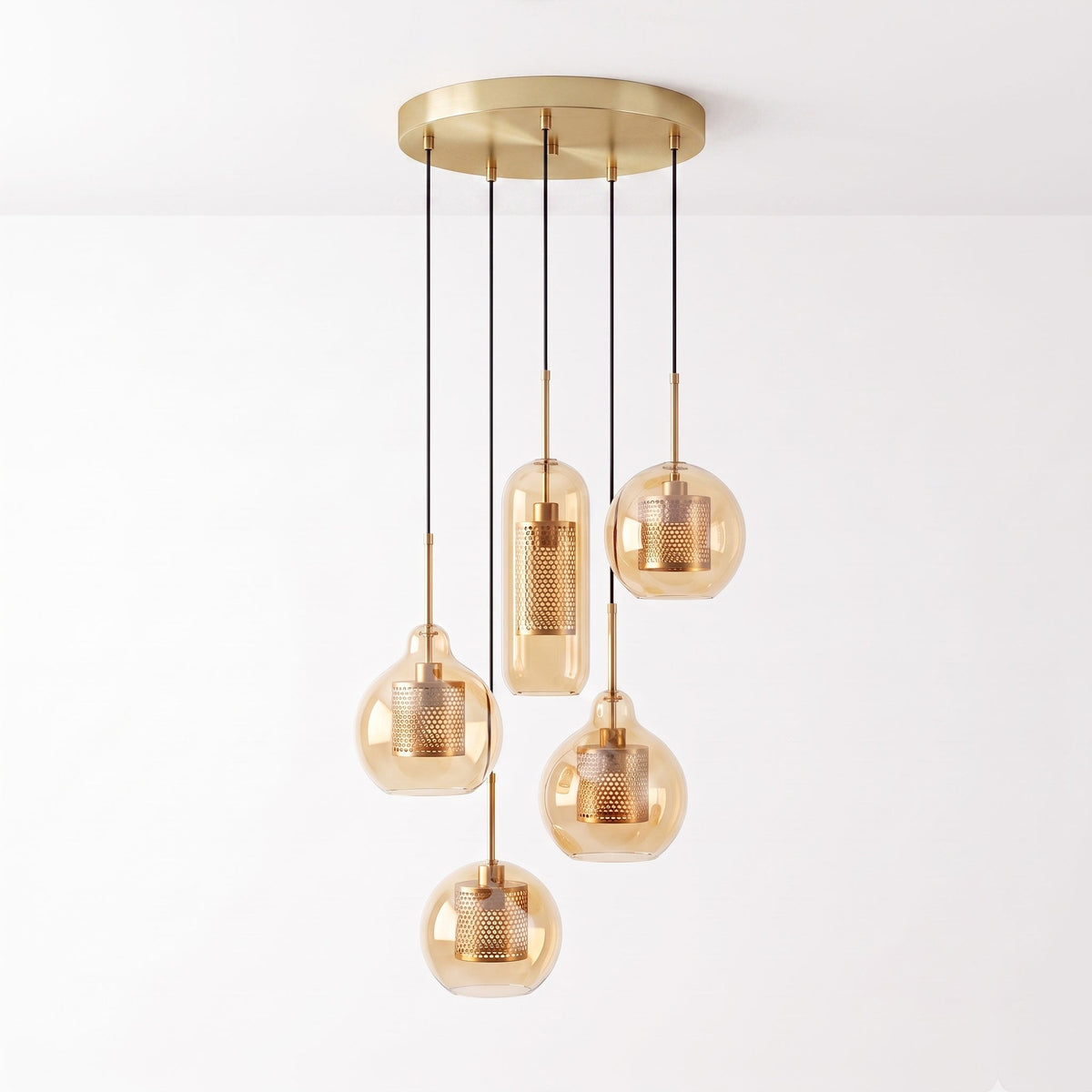 Combined Chiswick Glass Pendant Light