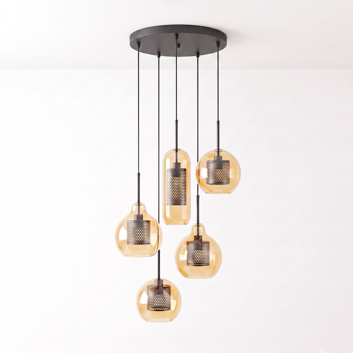 Combined Chiswick Glass Pendant Light