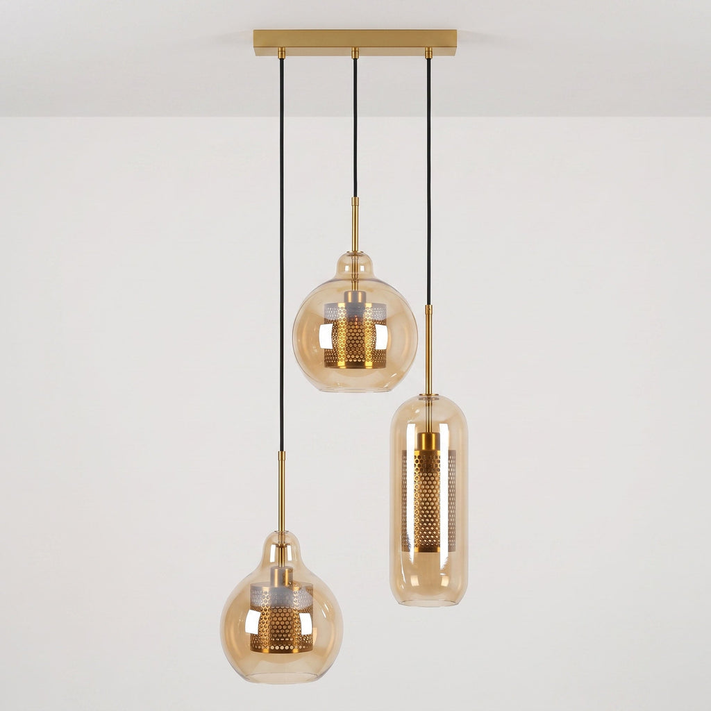 Combined Chiswick Glass Pendant Light